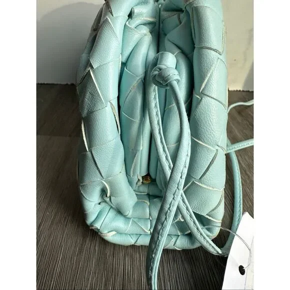 BOTTEGA VENETA Mini Pouch Intrecciato Crossbody Bag In Pale Blue $2500 - Picture 14 of 16